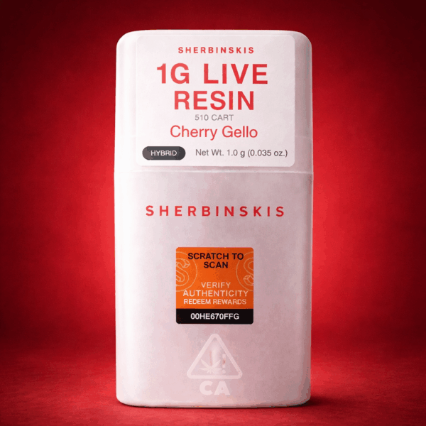 Cherry Gelo vape cart available in Arlington VA and Washington DC