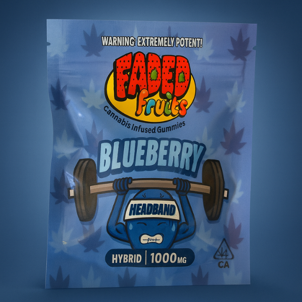 Faded Fruit Blueberry hybrid gummies available in Arlington VA and Washington DC