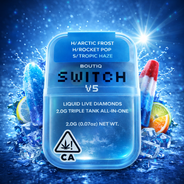 Boutiq Switch V5 Arctic Frost Rocket Pop Tropic Haze 2G disposable live diamonds vape available in Arlington VA and Washington DC