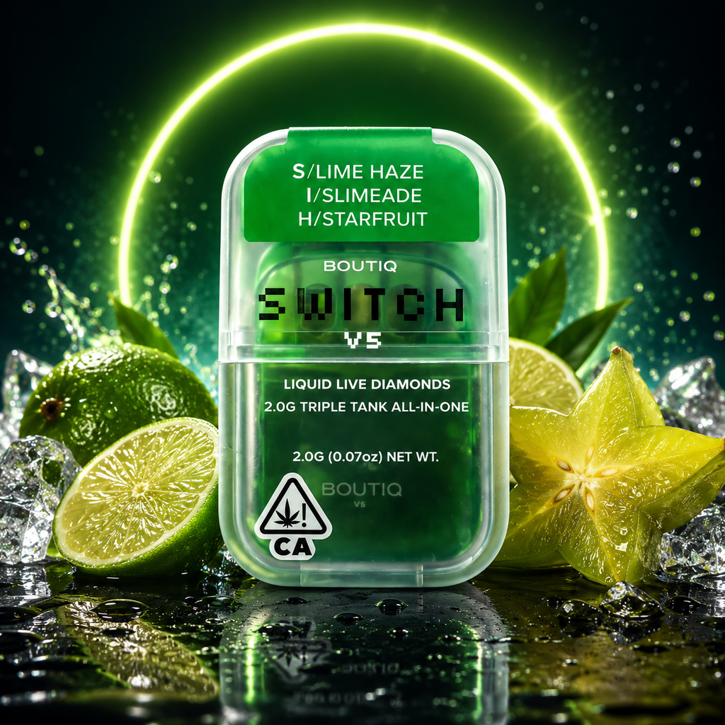 boutiq-switch-v5-lime-haze-slimeade-starfruit-disposable-cart-kingkong-dispensary-georgetown-dc BOUTIQ SWITCH V5-Disposable Cart "Lime Haze-Slimeade-Starfruit" (2G) - Image 1