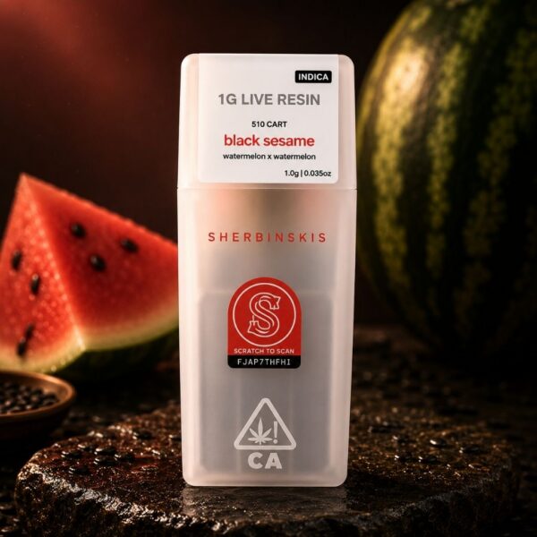 Sherbinskis Black Sesame 1G Live Resin 510 Cart Indica – King Kong Dispensary Georgetown Washington DC Arlington VA