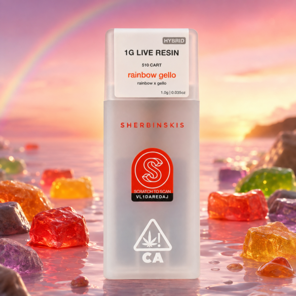 Sherbinskis Rainbow Gello Hybrid Live Resin 510 Cart at King Kong Dispensary Georgetown DC
