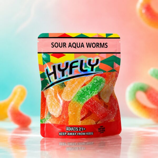 Sour Aqua Worms Cannabis Gummies at King Kong Dispensary Georgetown DC