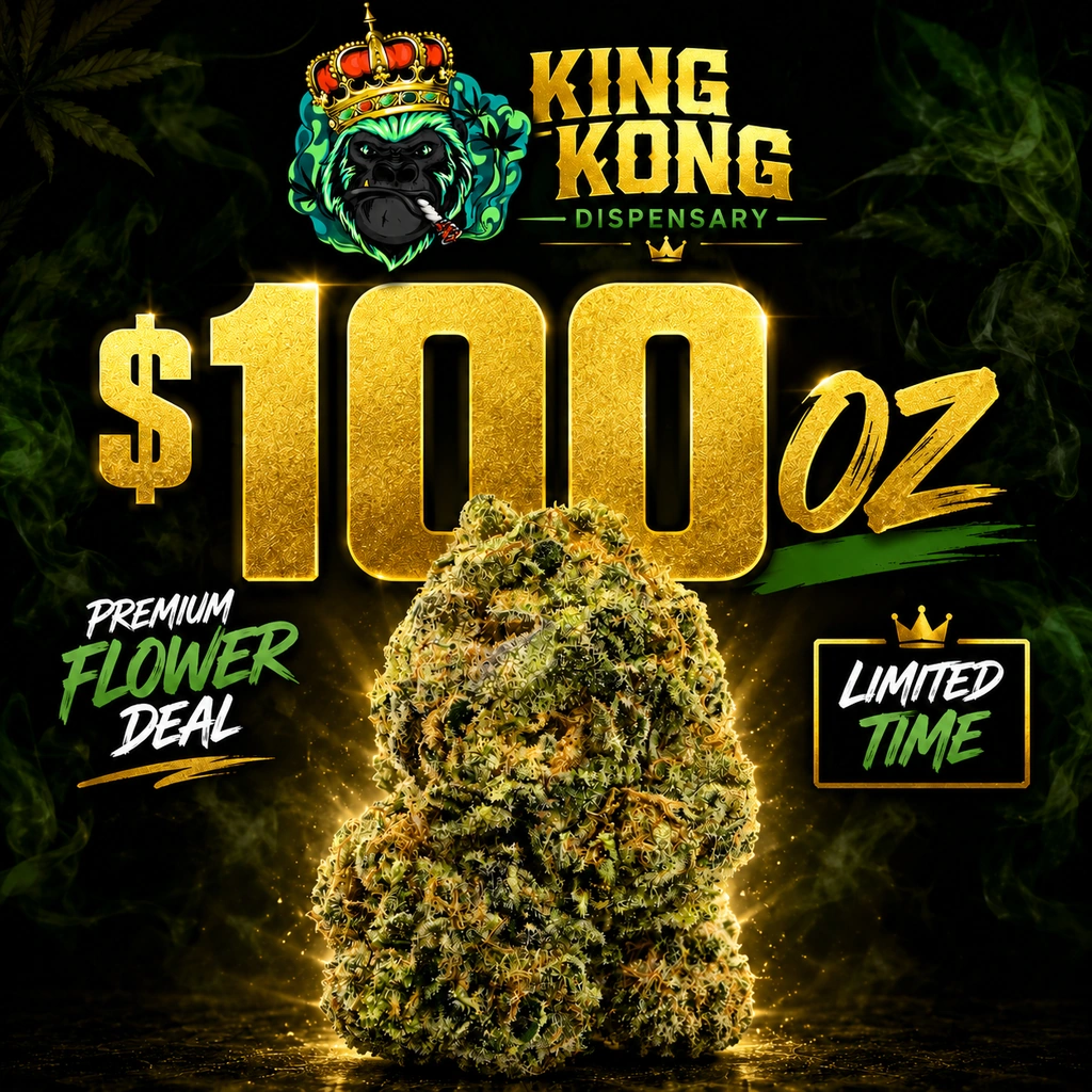Gush Mintz Flower 1oz Special - King Kong Dispensary Gush Mintz flower 1oz special bag displayed at King Kong Dispensary in Georgetown DC