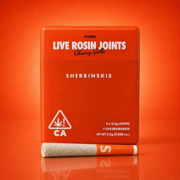 Sherbinskis Cherry Gello joints 5-pack with live rosin