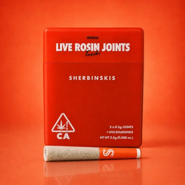 Sherbinskis Taziki live rosin joints 5 pack at King Kong Dispensary