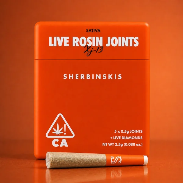 Sherbinskis | XJ-13 | Sativa | 5 Pack Live Rosin Joints - 2.5G