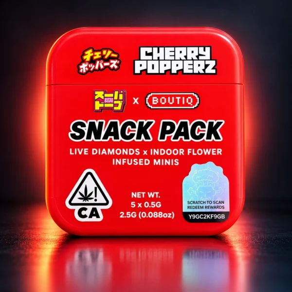 Snack Pack Cherry Popperz Minis 5 pack packaging